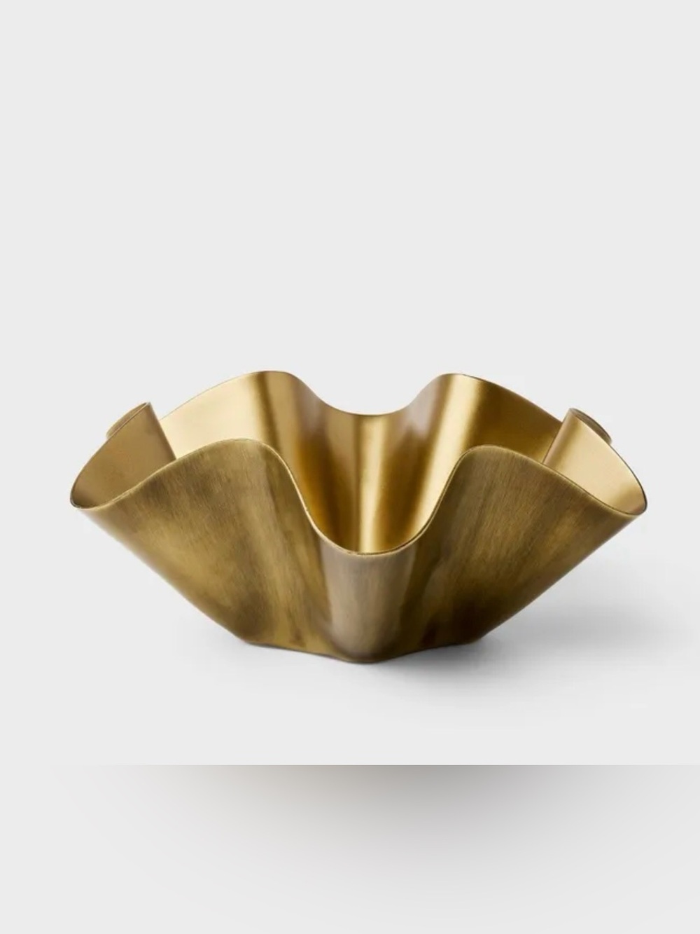 Threshold Gold Wavy Metal Serving Bowl